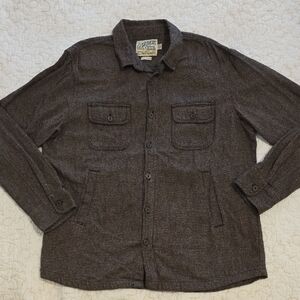 XL Grayers Brown Shirt Jacket - Men's Flannel Twill